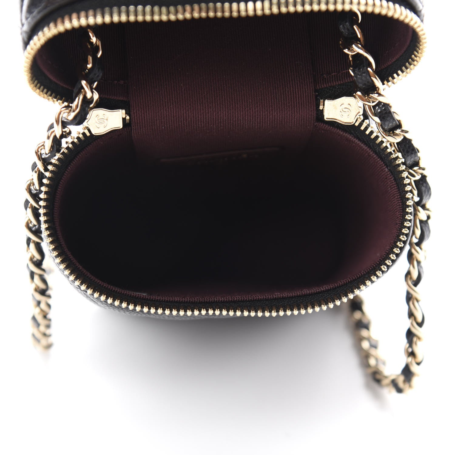 Chanel Caviar Quilted Phone Holder With Chain Black 4 of 10