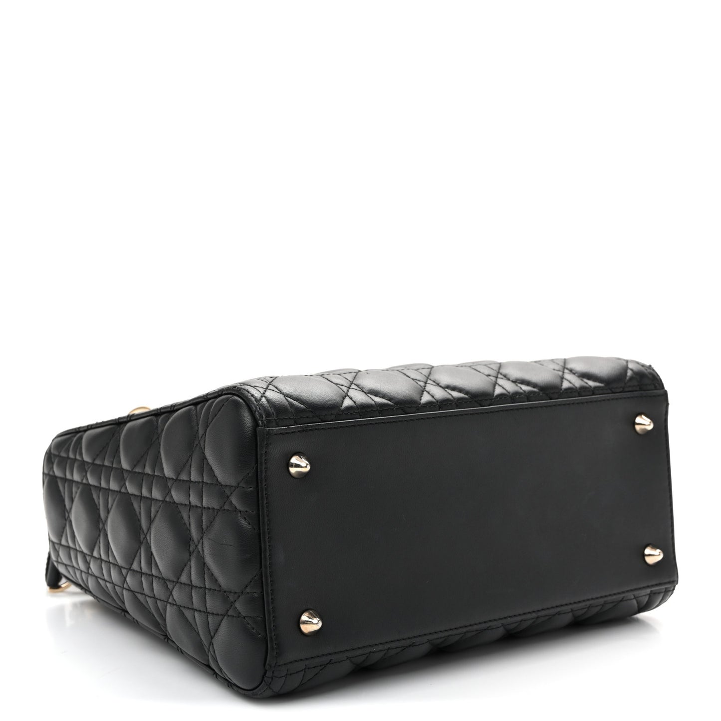 Lambskin Cannage Medium Lady Dior Black Black