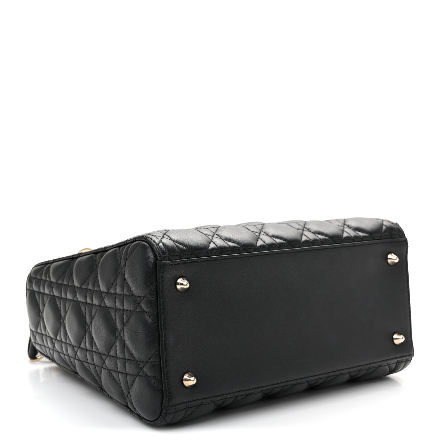 Christian Dior Lambskin Cannage Medium Lady Dior Black Black 4 of 9