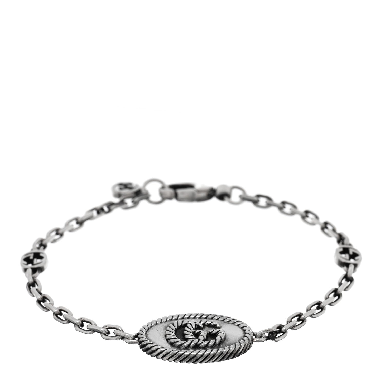 Gucci Sterling Silver Torchon Double G Bracelet 1 of 4