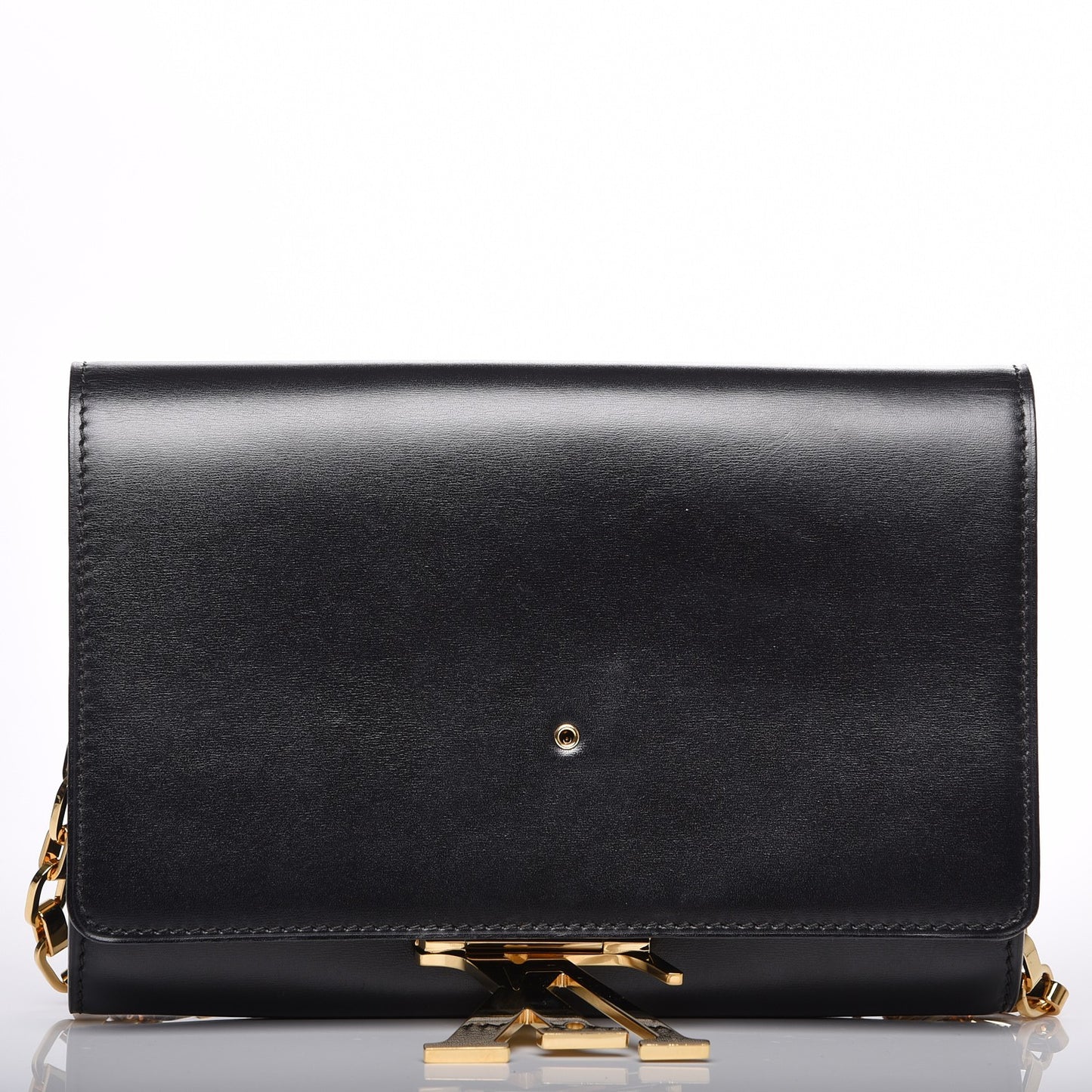 Calfskin Chain Louise GM Black