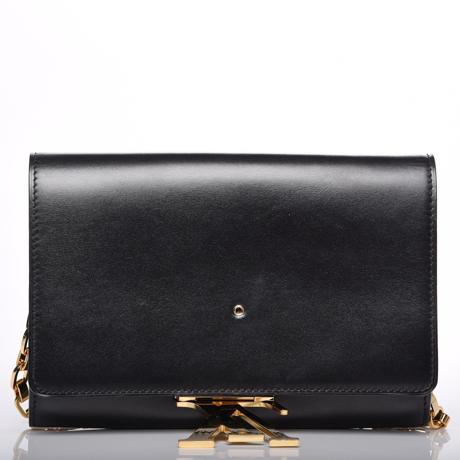Louis Vuitton Calfskin Chain Louise GM Black 9 of 11