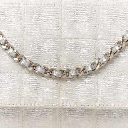 Chanel Nylon Travel Wallet On Chain WOC Metallic Silver 10 of 16