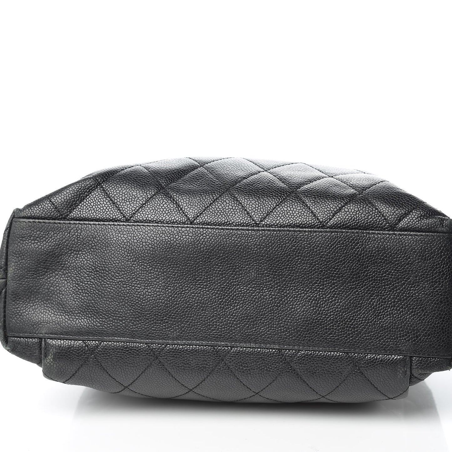 Caviar Quilted Flap Shoulder Bag Black