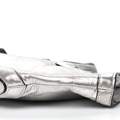Alexander McQueen Metallic Lambskin De Manta Clutch Silver 10 of 10