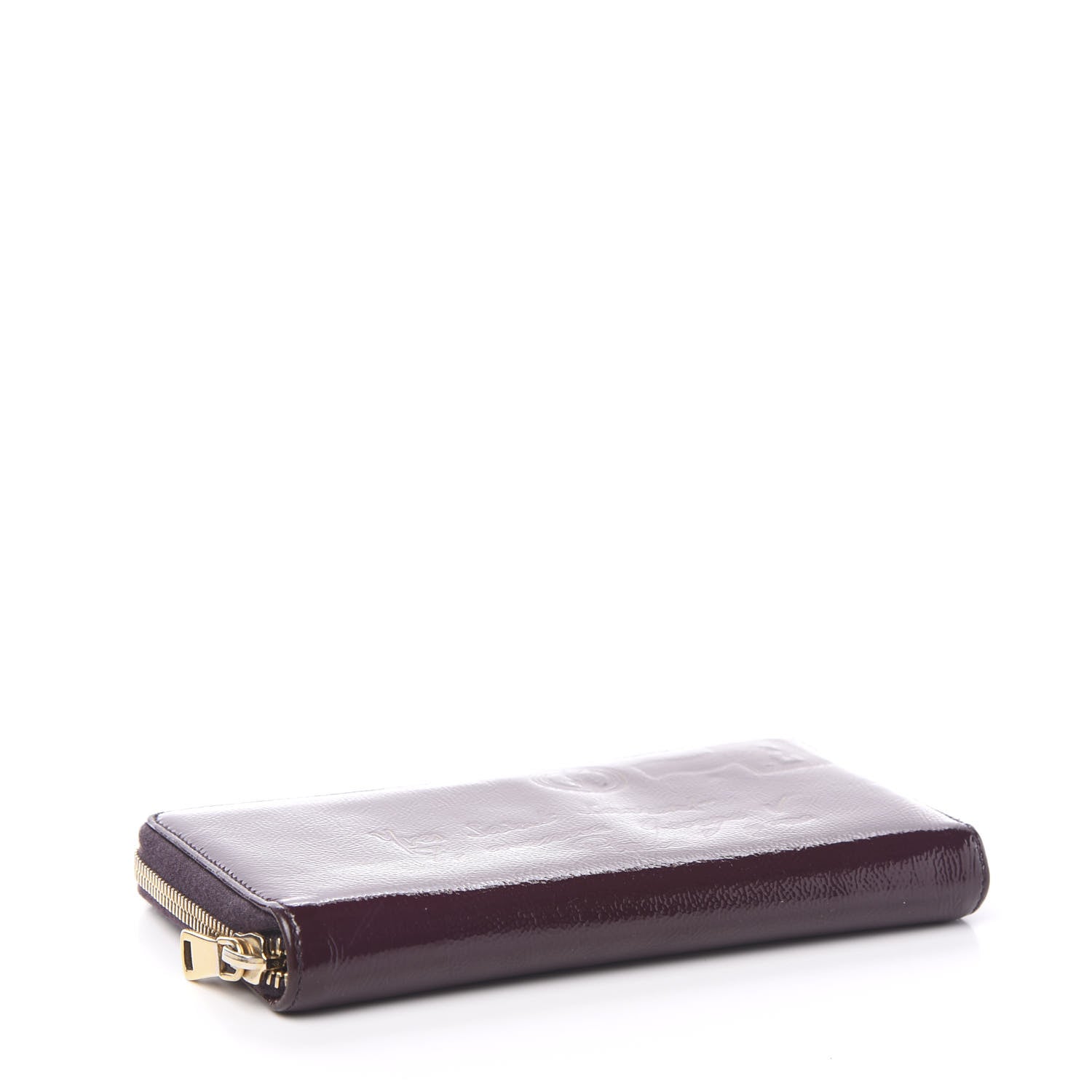 Saint Laurent Patent Y Mail Zip Around Wallet Purple 3 of 6