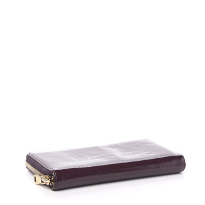 Saint Laurent Patent Y Mail Zip Around Wallet Purple 3 of 6