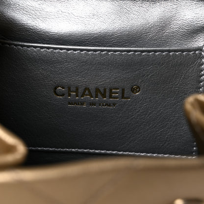 Chanel Metallic Lambskin Quilted Timeless CC Drawstring Backpack Gold 6 of 10