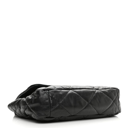 Chanel Goatskin Quilted Maxi Chanel 19 Flap Black 4 of 12