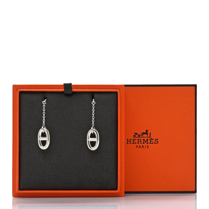 Hermes Sterling Silver Farandole Drop Earrings 5 of 5