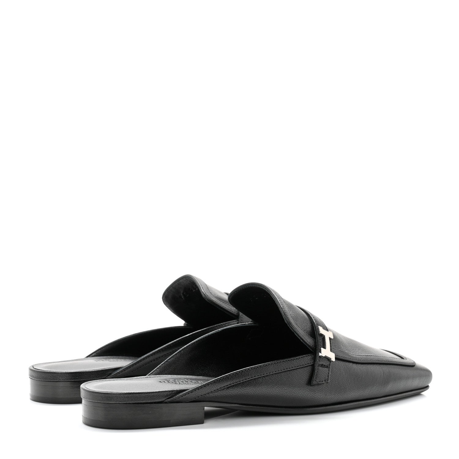 Hermes Goatskin Groupie Mule 38 Black 4 of 9