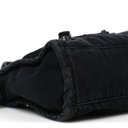 Balenciaga Washed Denim Classic Hardware Small Le City Black 8 of 9