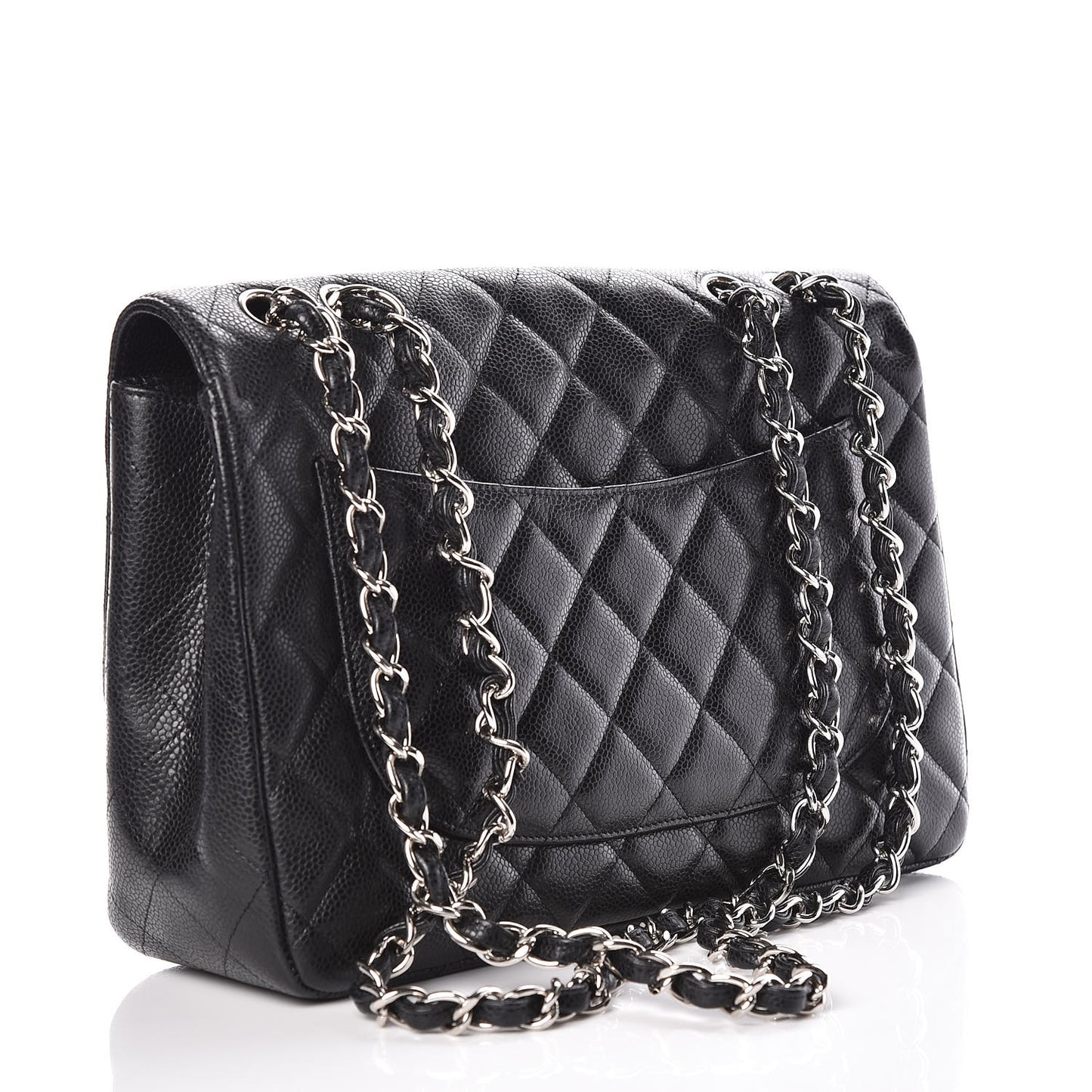 Caviar Quilted Jumbo Single Flap Black