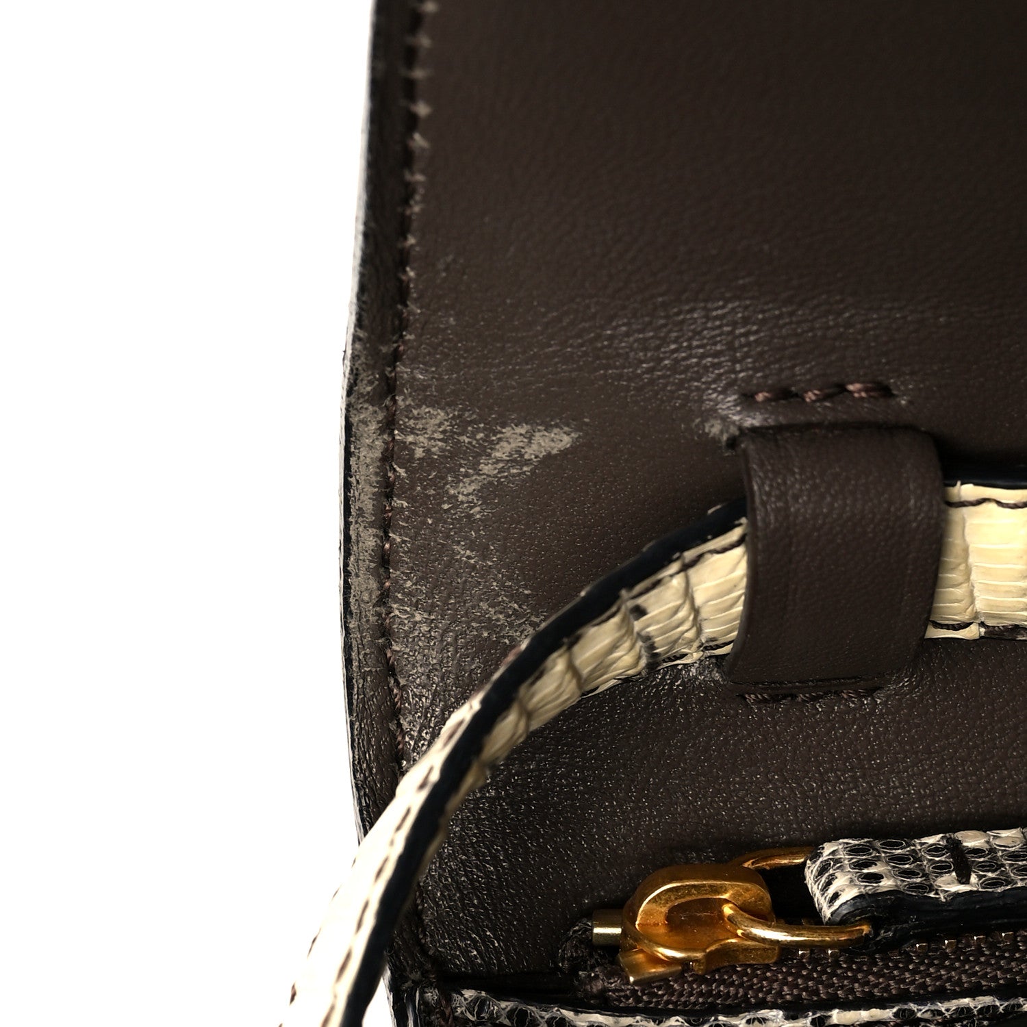 Celine Lizard Medium Classic Box Flap Bag Natural 12 of 13