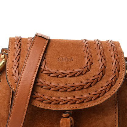 Chloe Suede Calfskin Braided Mini Hudson Shoulder Bag Caramel 9 of 9