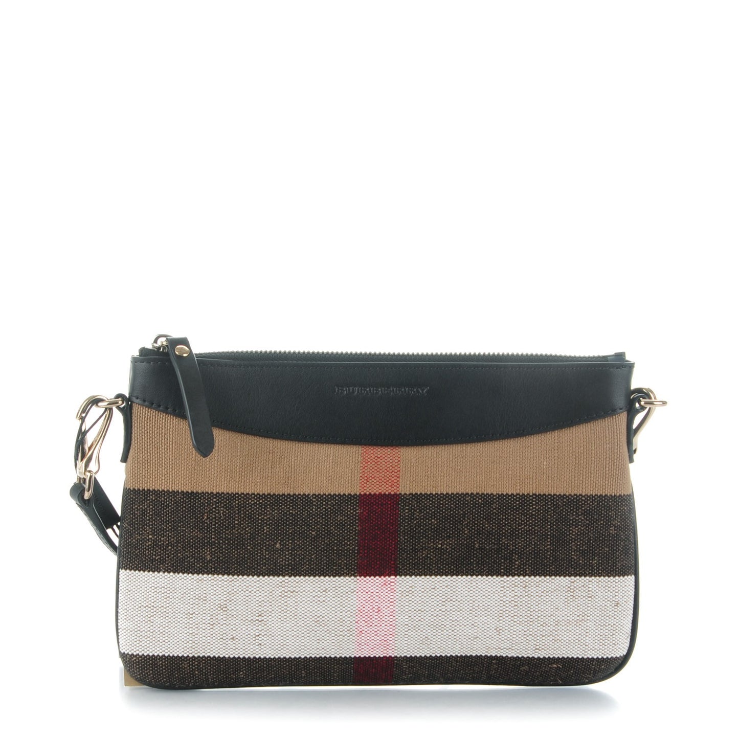 Mega Check Peyton Crossbody Clutch Bag Black