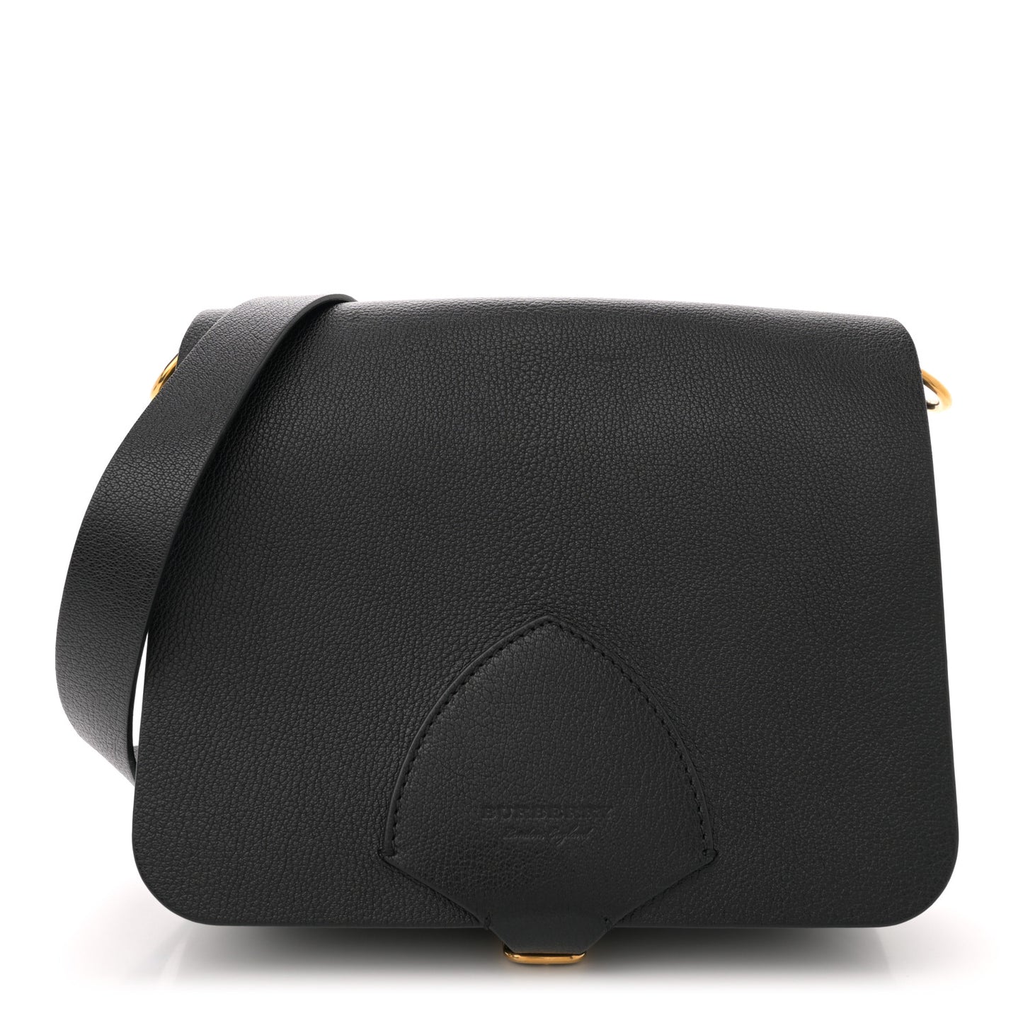 Calfskin Square Satchel Black