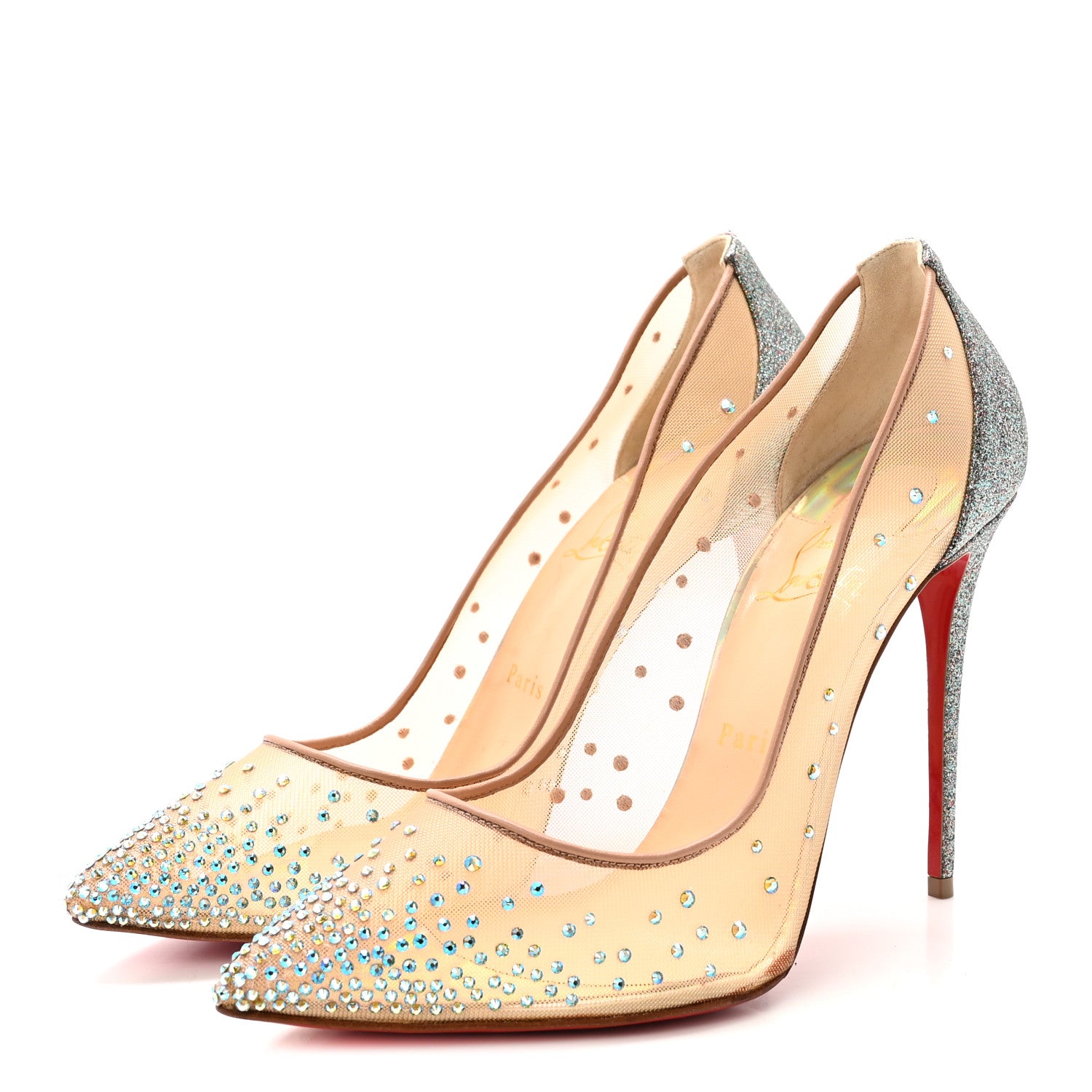 Christian Louboutin Crystal Strass Follies 100 Pumps 41 Version Vosges 4 of 9