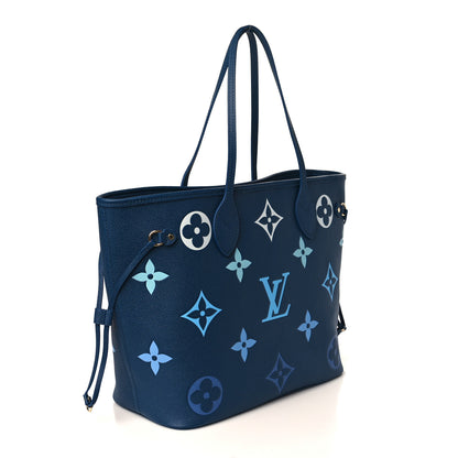 Louis Vuitton Empreinte Monogram Giant Neverfull MM Degrade Bleu 4 of 9