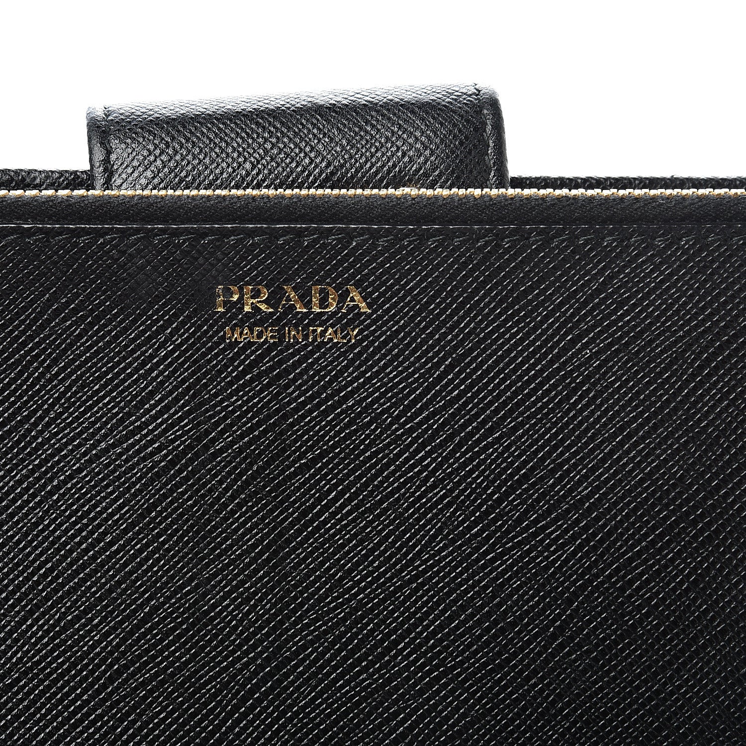 Prada Saffiano Metal Medium Wallet Black 5 of 11