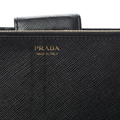 Prada Saffiano Metal Medium Wallet Black 5 of 11