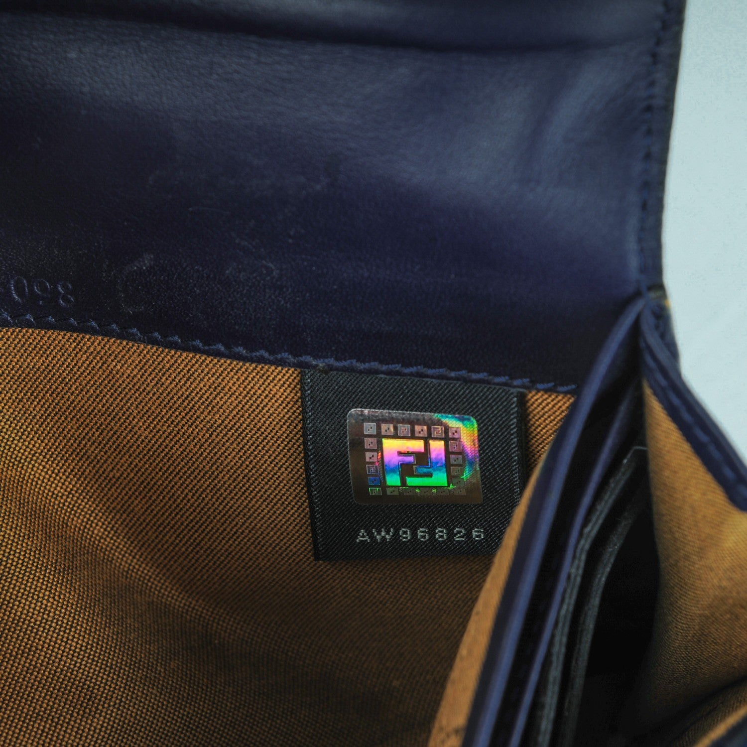 Fendi Patent Zucchino Continental Wallet Navy 8 of 9