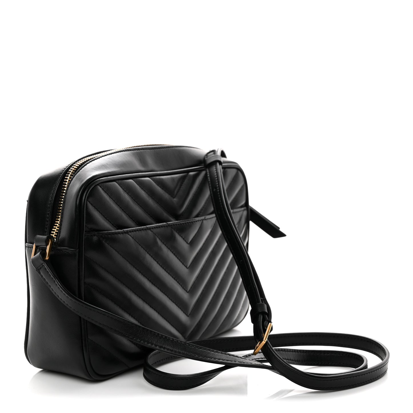 Calfskin Matelasse Monogram Lou Camera Bag Black