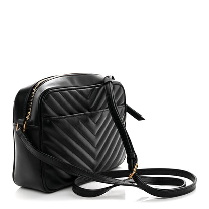 Saint Laurent Calfskin Matelasse Monogram Lou Camera Bag Black 3 of 13