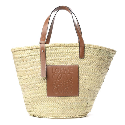 Loewe Raffia Basket Tote Bag Natural Tan 1 of 9