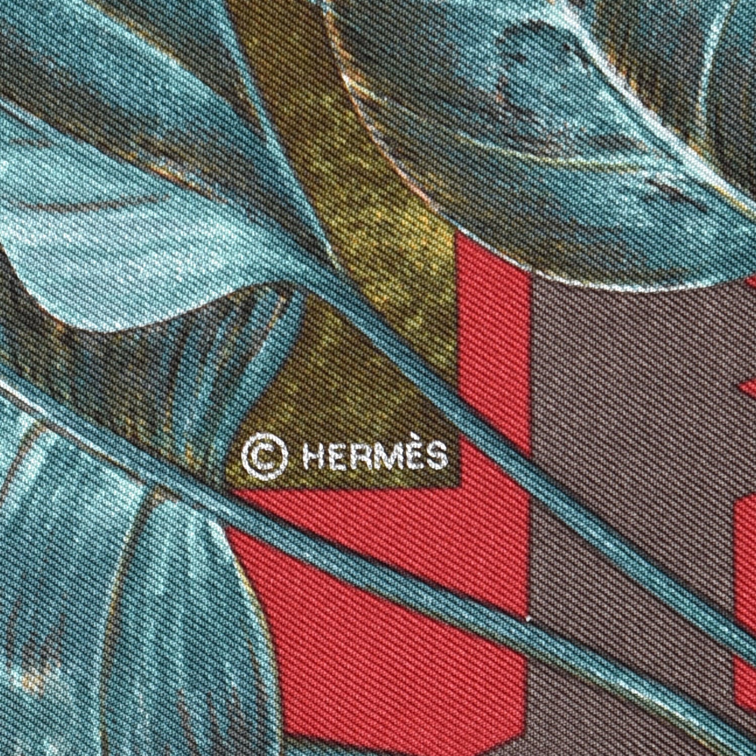 Hermes Silk Wako Ni Scarf 90 4 of 7