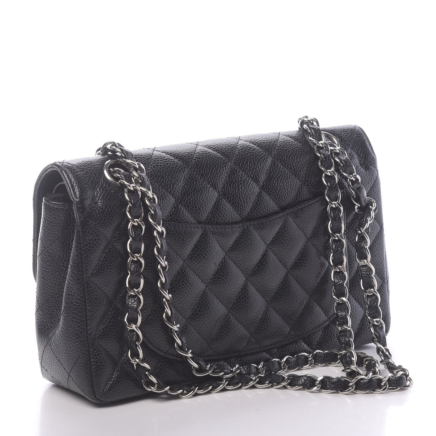 Caviar Quilted Small Double Flap Black