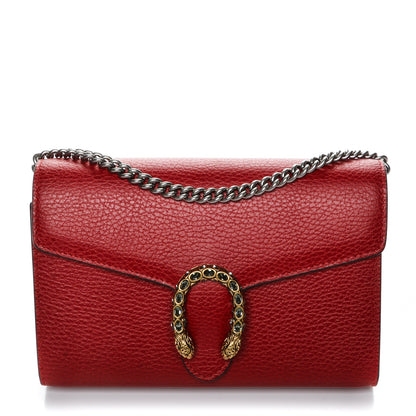 Gucci Calfskin Mini Dionysus Chain Wallet Hibiscus Red 1 of 7