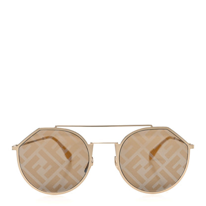 Fendi Metal Eyeline Aviator Sunglasses FF M0021/S  Gold 2 of 7