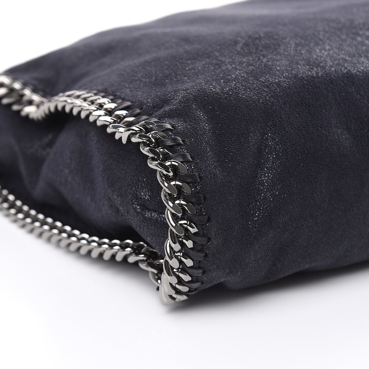 Shaggy Deer Falabella Fold Over Tote Navy