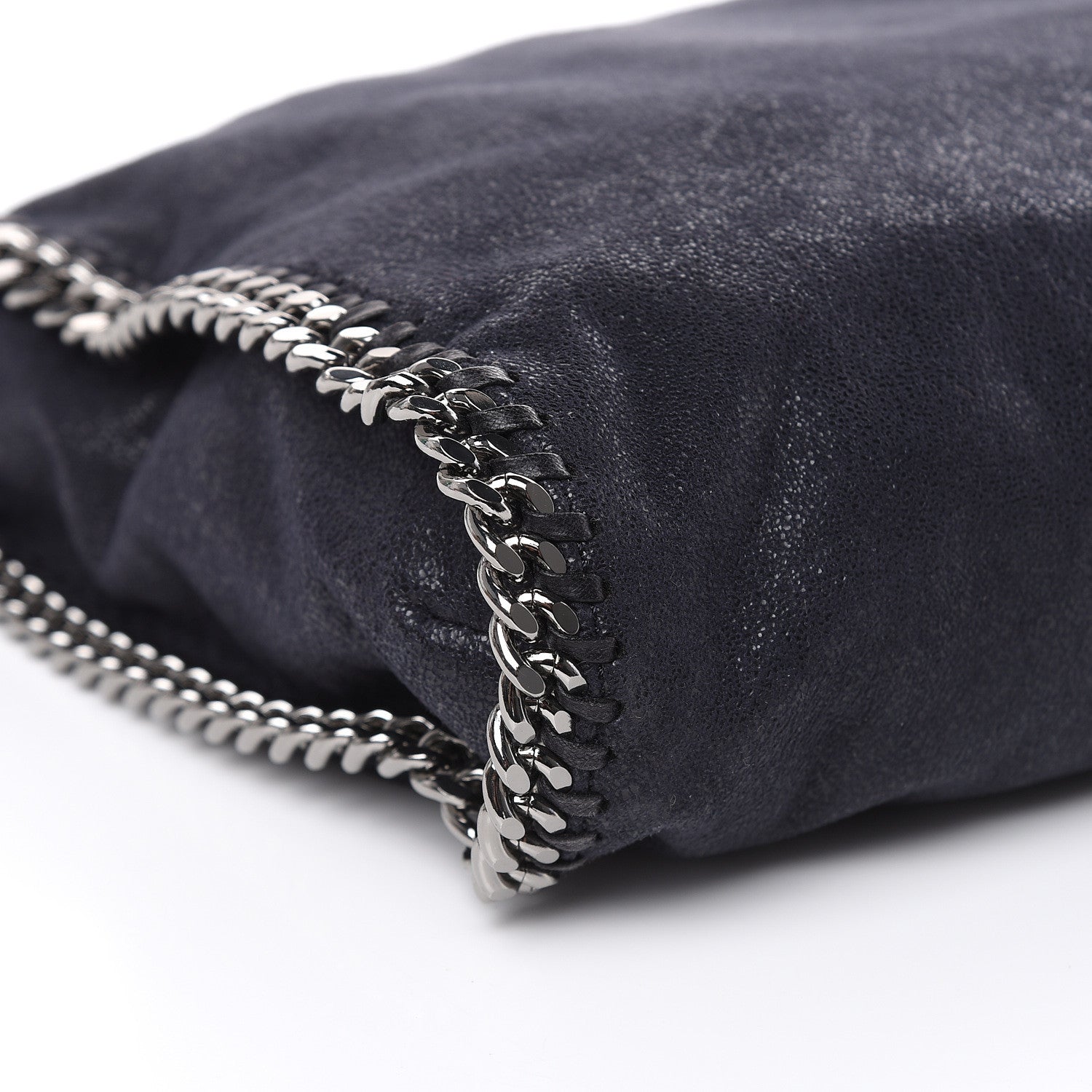 Stella McCartney Shaggy Deer Falabella Fold Over Tote Navy 8 of 9