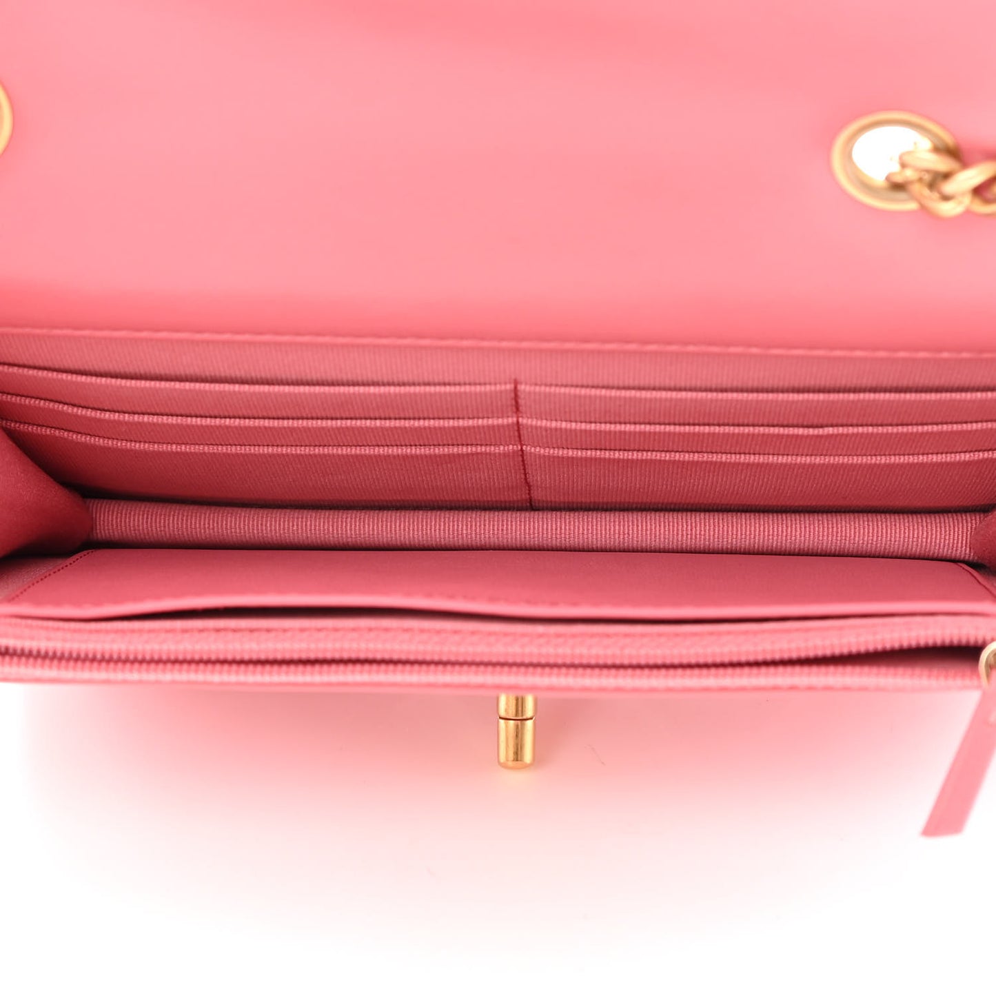Lambskin Quilted Pillow Crush Wallet On Chain WOC Pink