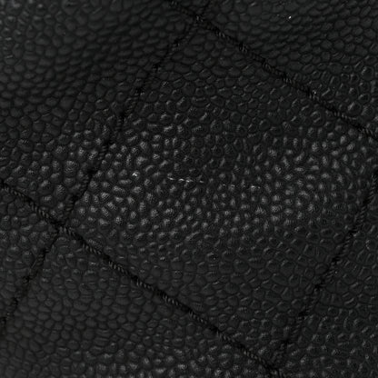 Chanel Grained Calfskin Quilted Small Daily Shopping Tote Black 16 of 19