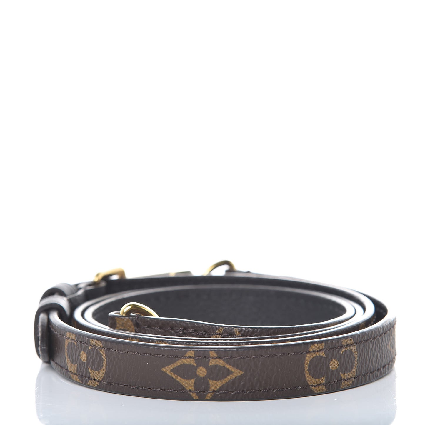 Calfskin Monogram Marignan Adjustable Shoulder Strap Black