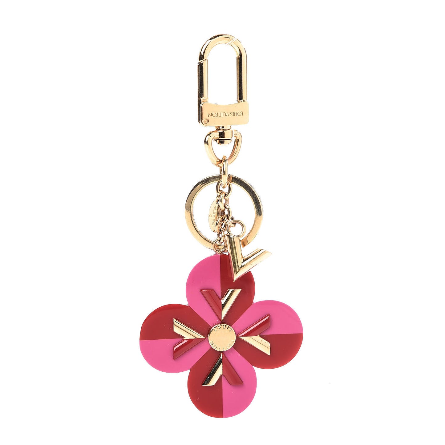 Flower and V Bag Charm PM Pink