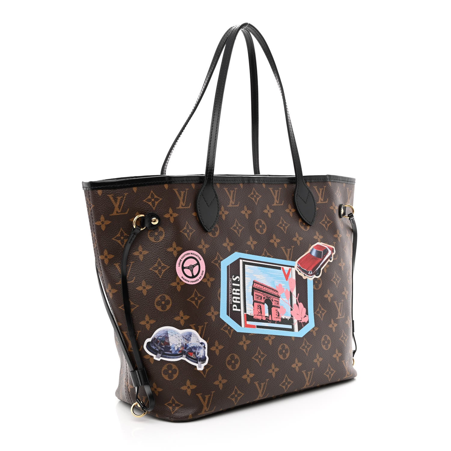 Louis Vuitton Monogram World Tour Neverfull MM 4 of 12