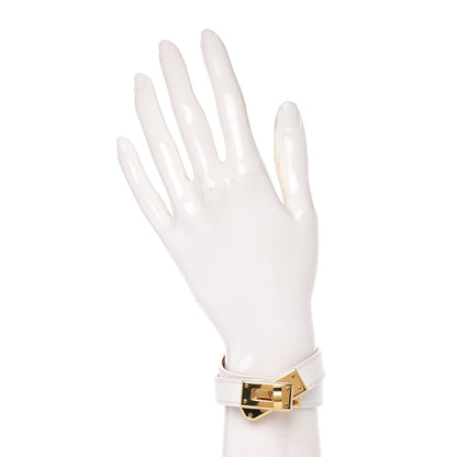 Hermes Epsom Kelly Double Tour Bracelet S White 2 of 4