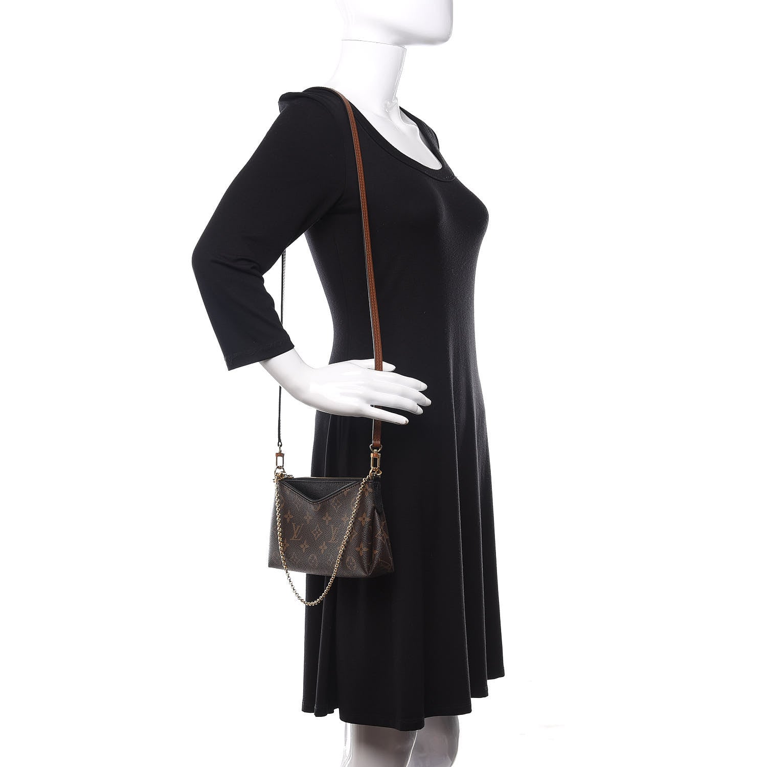 Louis Vuitton Monogram Pallas Clutch Black 2 of 11