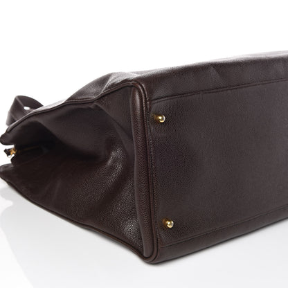 Chanel Caviar XL Weekender Bag Brown 5 of 9
