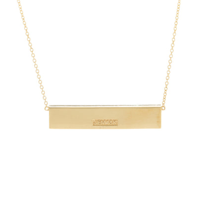 Jennifer Meyer 18K Yellow Gold Diamond Turquoise Bar Pendant Necklace 5 of 5