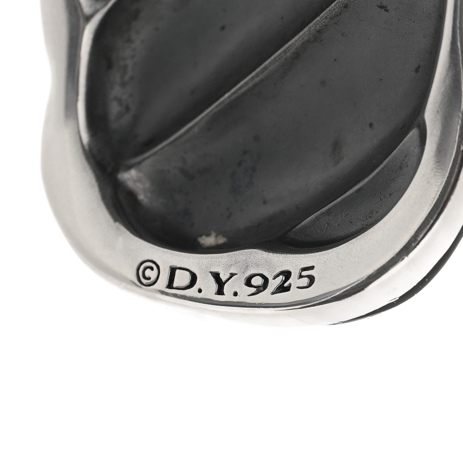David Yurman Sterling Silver Diamond Midnight Melange Sculpted Cuff Bracelet 4 of 4