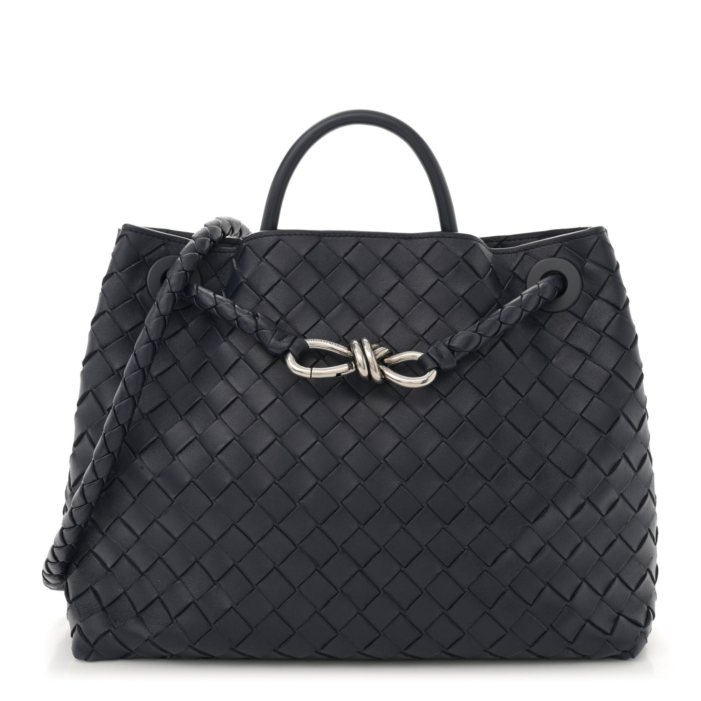 Nappa Intrecciato Medium Andiamo Shoulder Bag Space