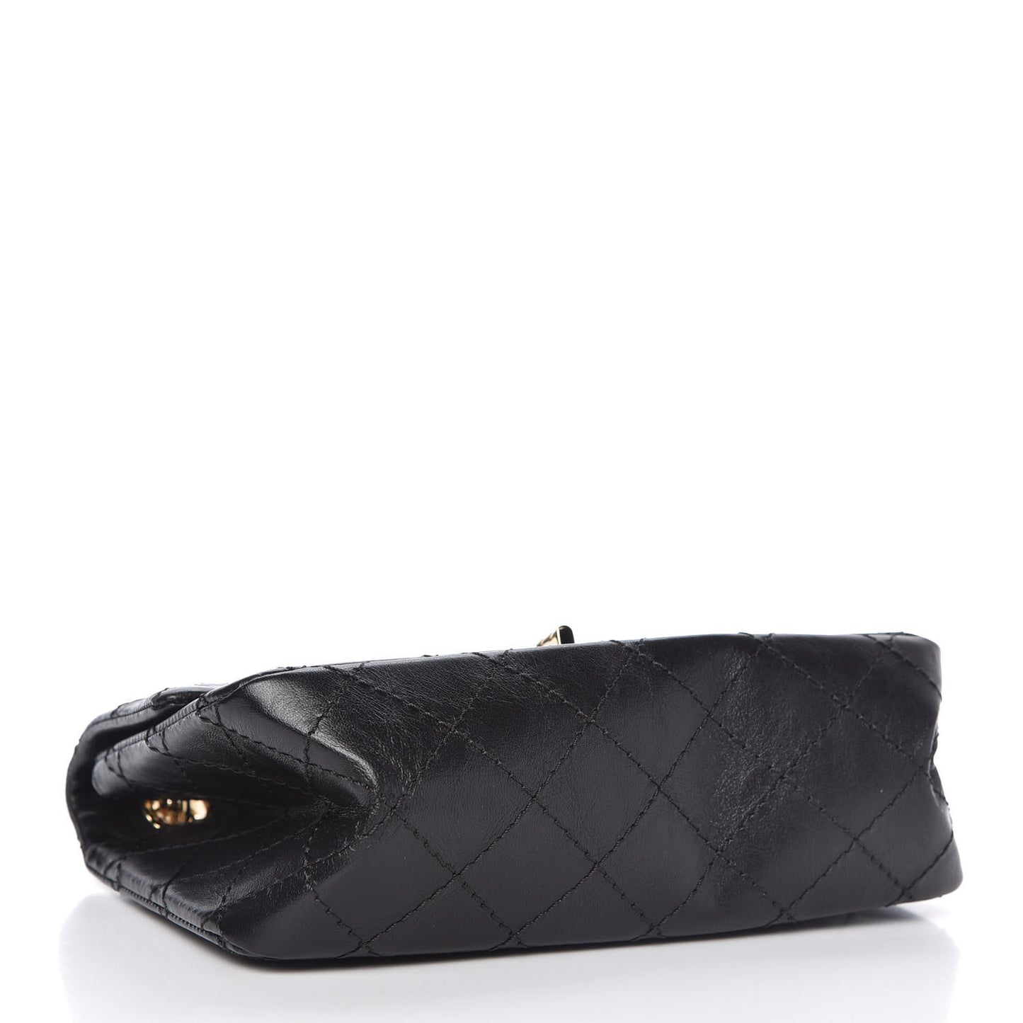 Aged Calfskin Quilted 2.55 Reissue Mini Flap Black