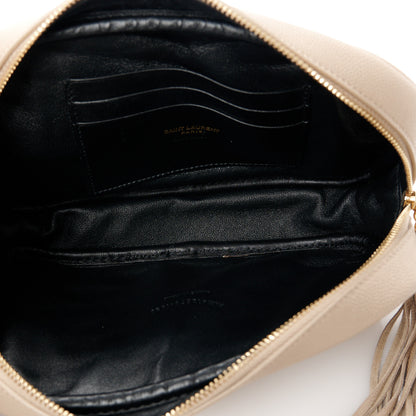 Saint Laurent Grain De Poudre Matelasse Monogram Mini Lou Camera Bag Dark Beige 5 of 10