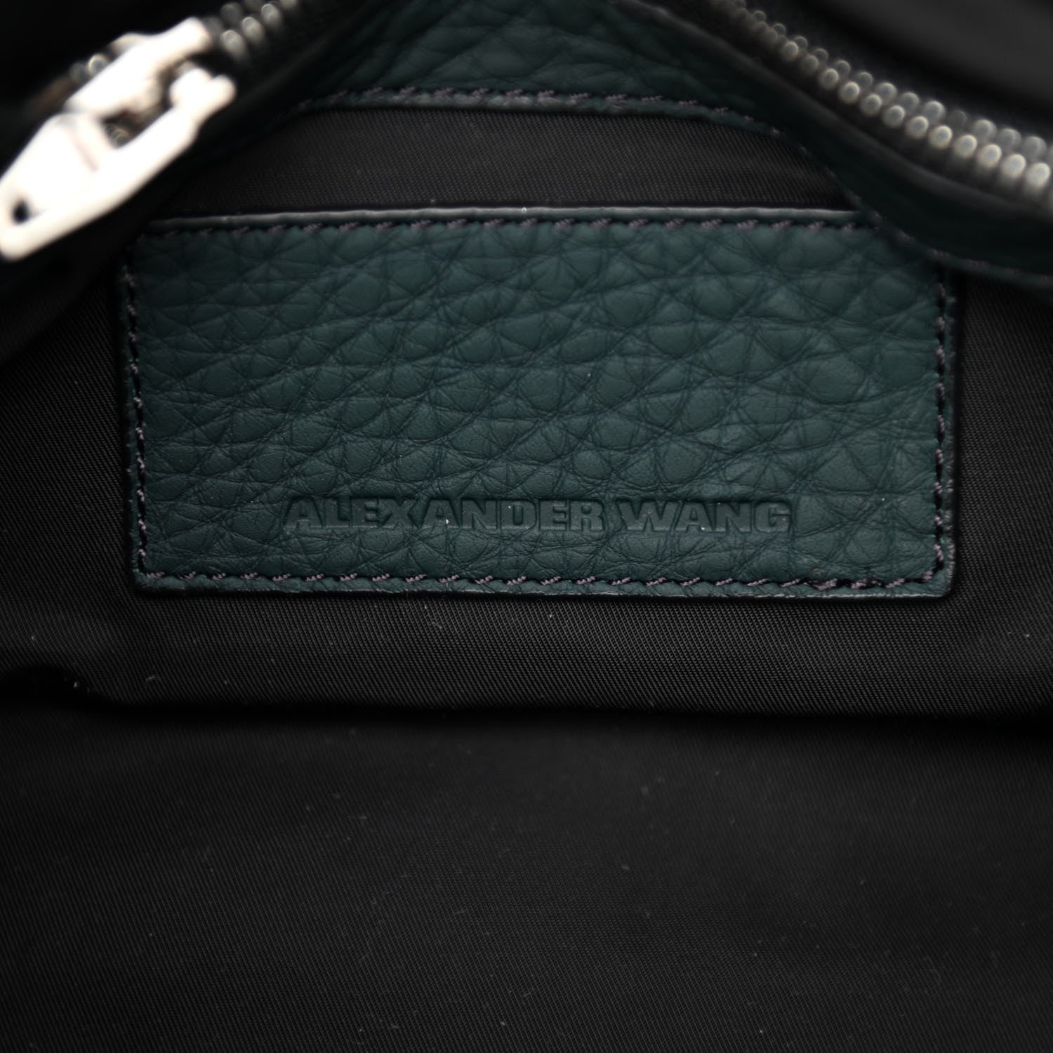 Alexander Wang Pebbled Lambskin Mini Rockie Dark Green Silver Hardware 6 of 8