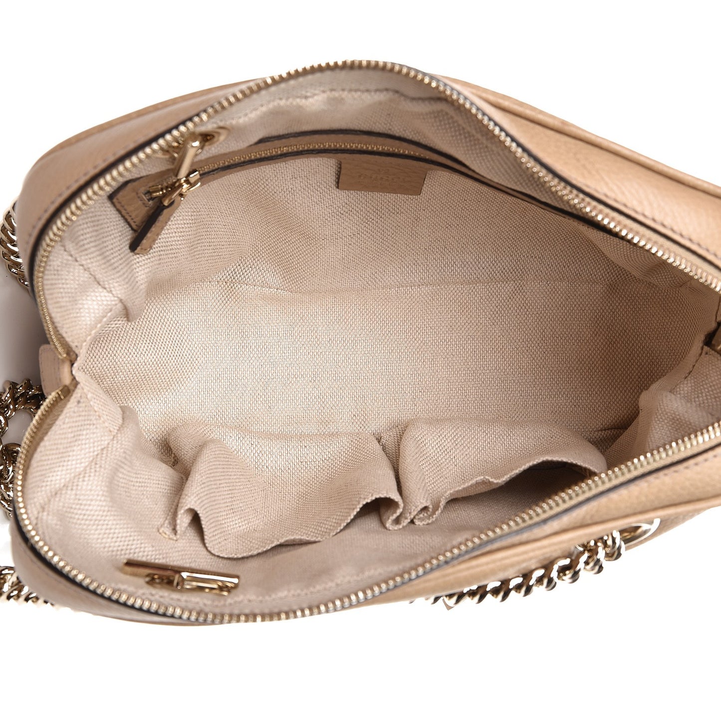Pebbled Calfskin Small Soho Bowler Camelia
